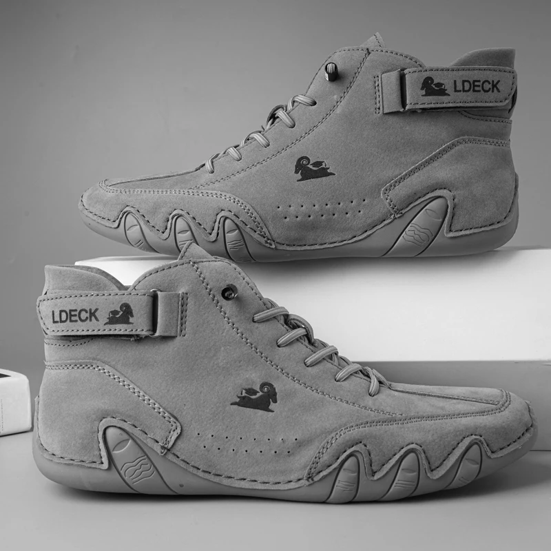 Кроссовки мужские высокие на шнуровке Повседневная Теплая обувь дизайнерские