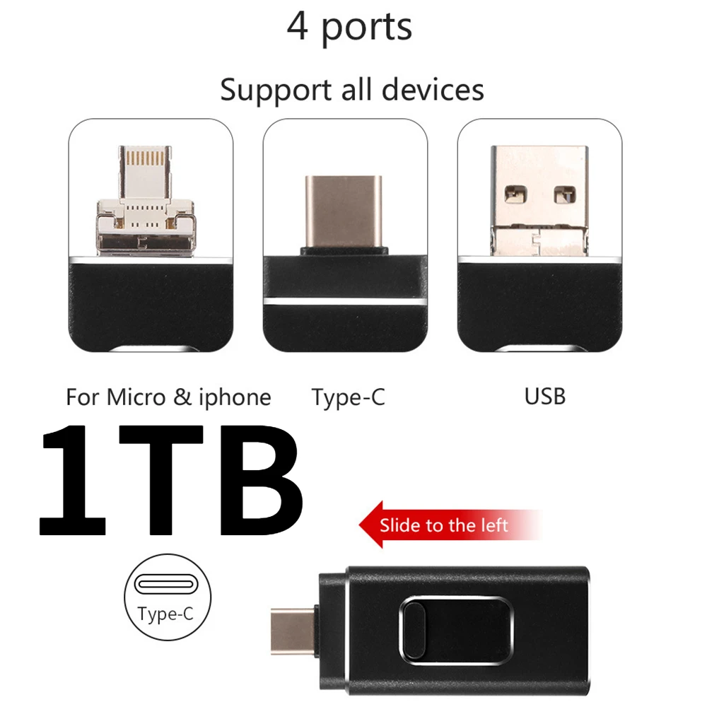 

Usb Flash Drives Apple USB 3.0 Computer Android Pen Drive Custom Logo Mini Usb Phone Storage Disk 1TB 64GB