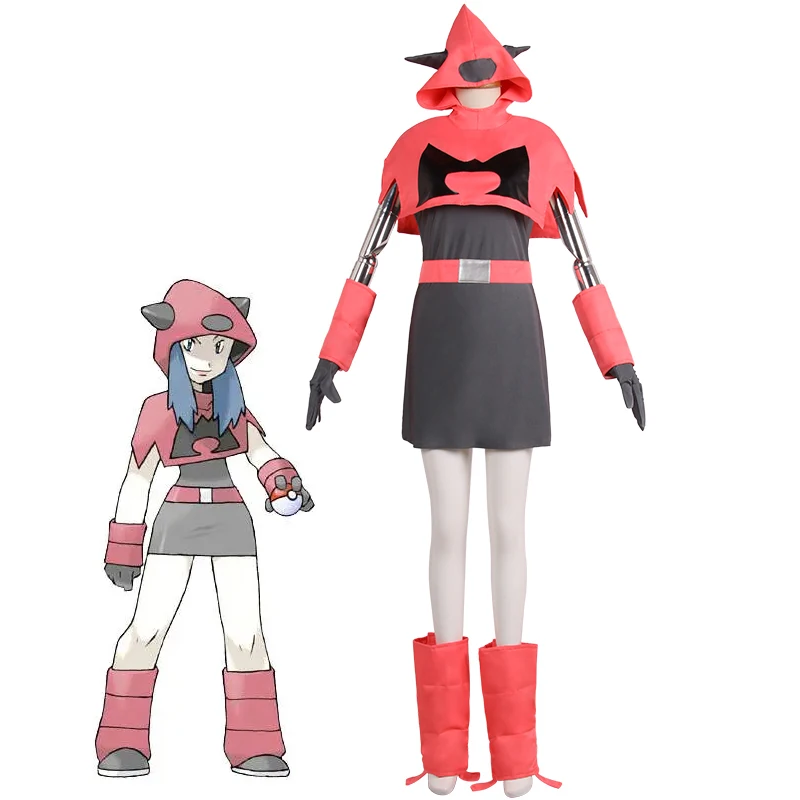Игровые костюмы для косплея Pokemon Legends Arceus Akari на Хэллоуин карнавальный костюм с