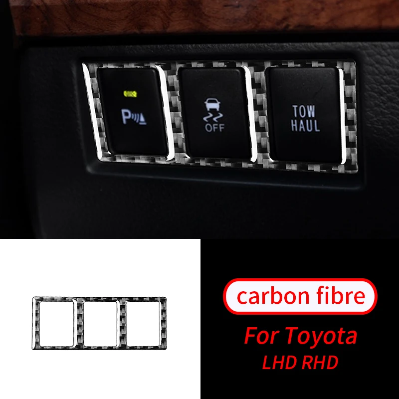 

For Toyota Tundra 2014-2018 1Pcs Real Carbon Fiber Driving Mode Switch Panel Interior Trim Car Interior Accessories