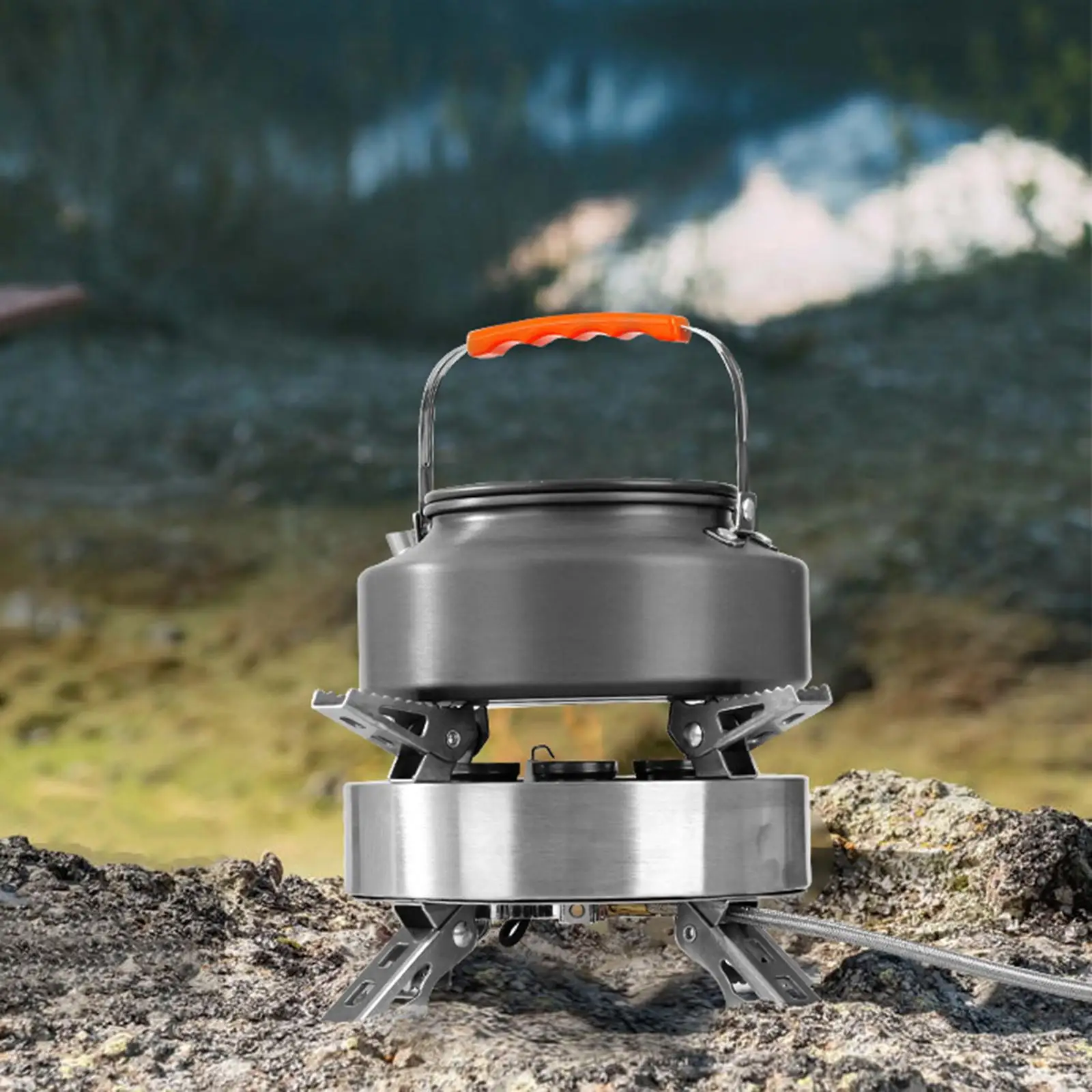 

Mini Camping Gas Stove Folding Automatic Cookware for Hiking Camping Cooking