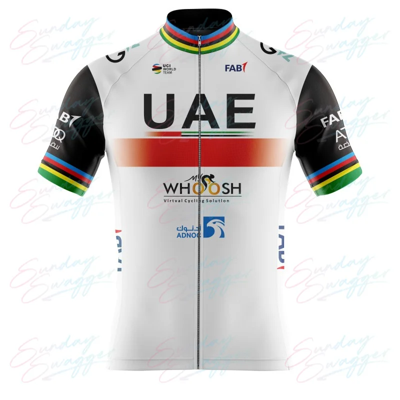 2023 Men UAE Team Cycling Clothing Summer Fashion Cycling Jersey Road Bike Shirts Short Sleeves High Quality Bicycle Shirt