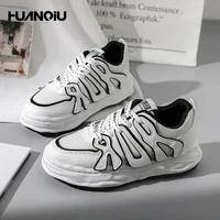 huanqiu sneakers summer 2022 new dissolving low top small white womens versatile thick soled casual daddy running shoes trend