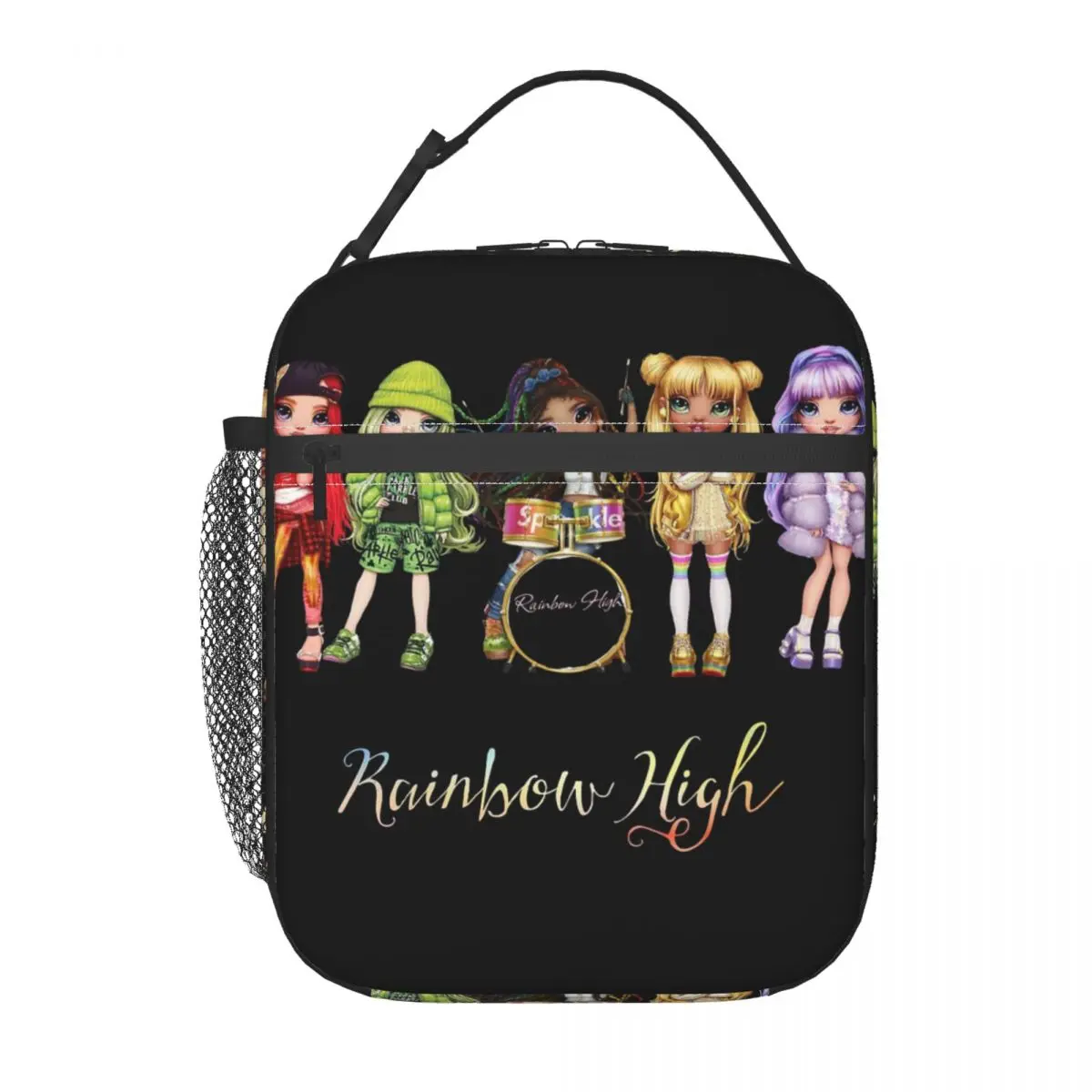 

Rainbow High Girls Insulated Lunch BagTrendy With Zipper Mesh Bag Daily Insulated Lunch Bag Multi-Style