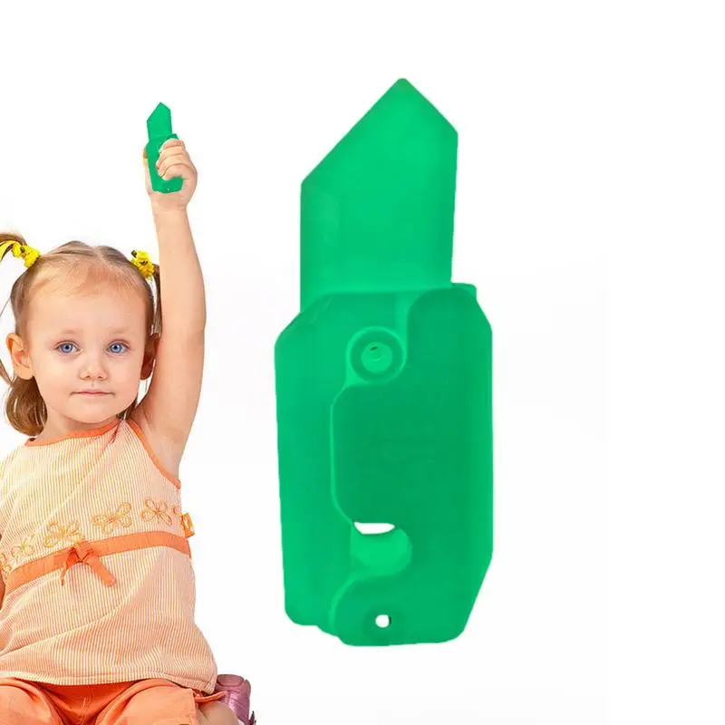 

3D Printing Gravity Toy Retractable Fidget Knives Light-up Glow In The Dark Sensory Toys 3D Gravity Radish Knives Stress Toys