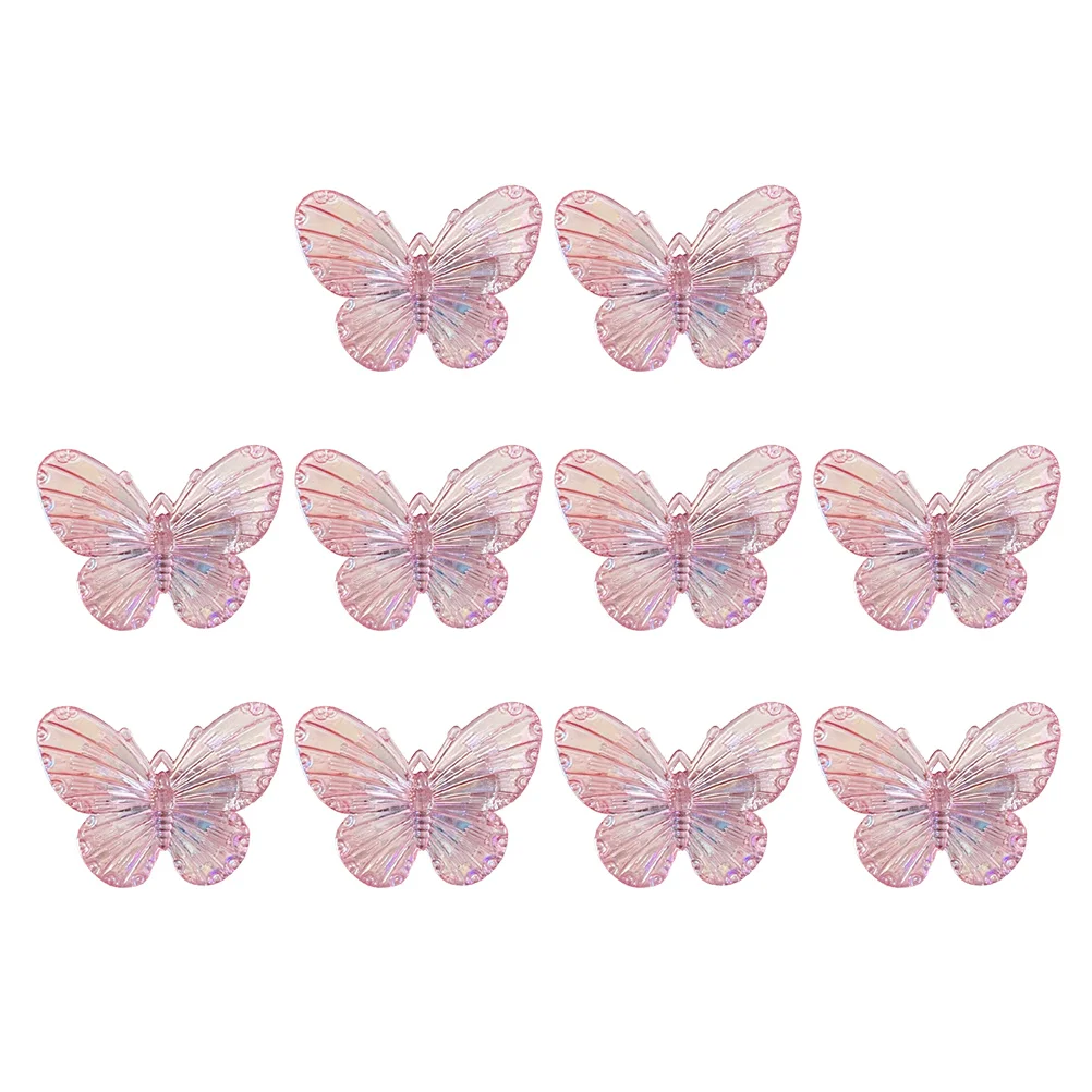 

10 Pcs Butterfly Hair Clip Butterflies Clips Pins Cute Women Plastic Child Duck