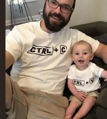

Ctrl+c Family Clothing Casual Letter Tshirts Mom and Son Matching Shirt Father Son Sets Baby Clothes 2020 Dad