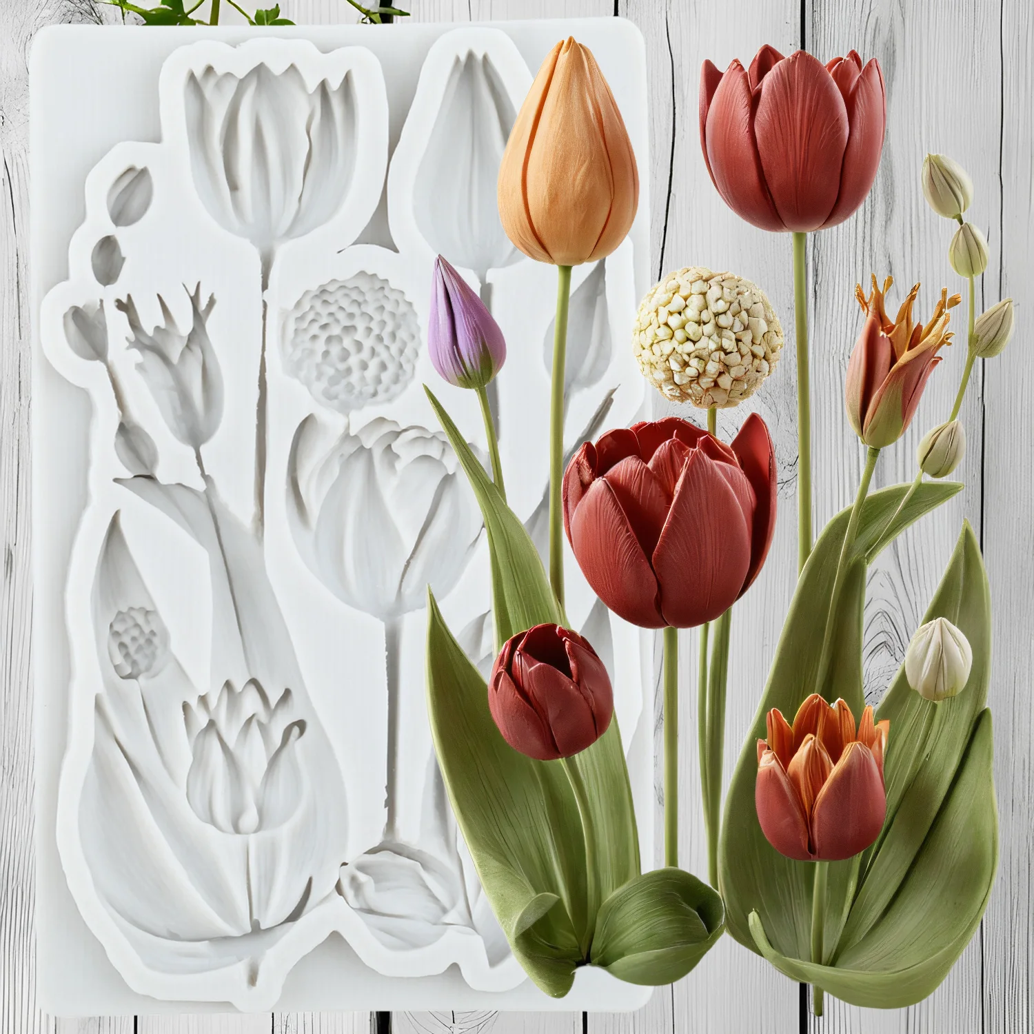 

Силиконовые формы для цветов тюльпана