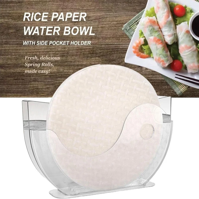 Rice Paper Packaging Container Spring Rolls Water Bowl Holder Vietnamese Pie Box Kitchen Tools