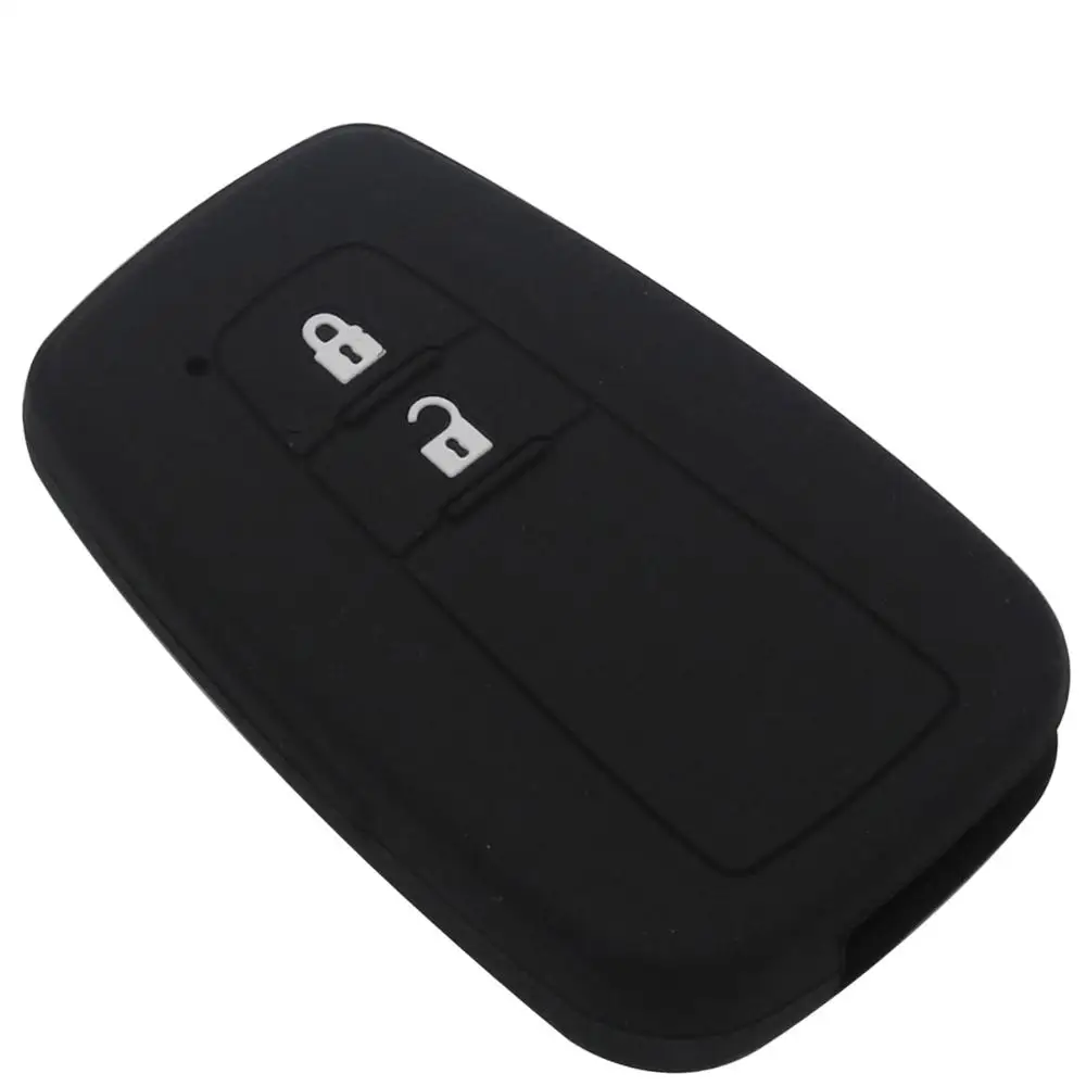 

Jingyuqin пульт дистанционного управления, силиконовый автомобильный брелок, чехол, держатель для кожи, защитный чехол для Toyota CHR C-HR 2017, Prius, 2 кнопки, аксессуары