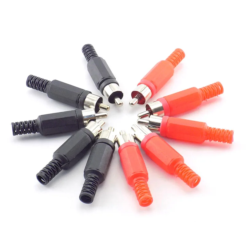 

Штепсельная вилка переменного тока с RCA разъемом, 5 шт.