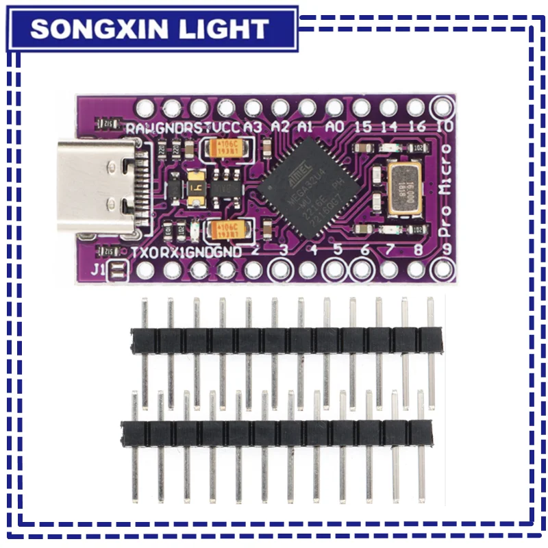 MICRO/TYPE-C USB ATMEGA32U4 модуль 5 в 16 МГц плата для Arduino ATMEGA32U4-AU/MU контроллера Pro Micro заменить