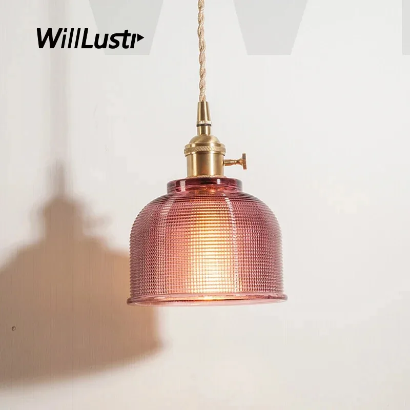 Роскошный латунный подвесной светильник из прессованного стекла хрустальная