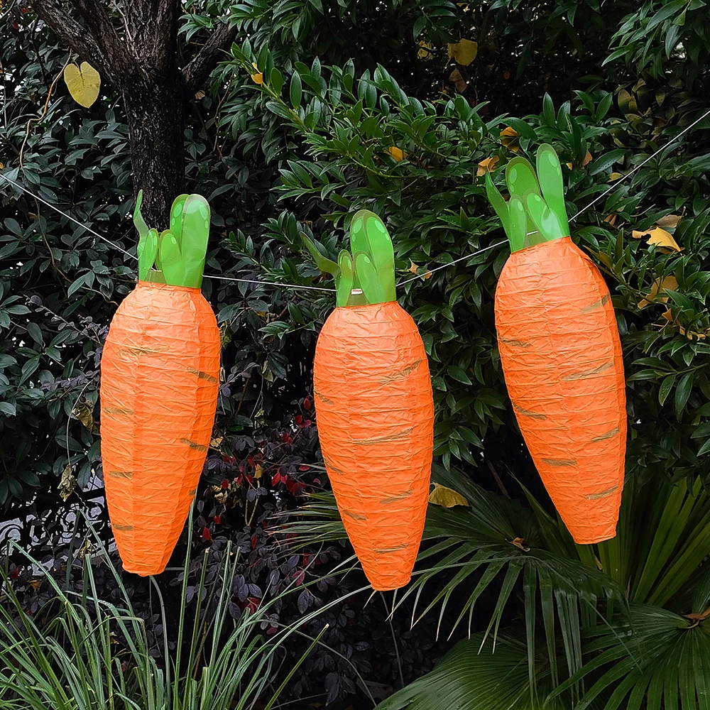 50 см Пасхальные бумажные фонари в виде моркови подвесное украшение складные