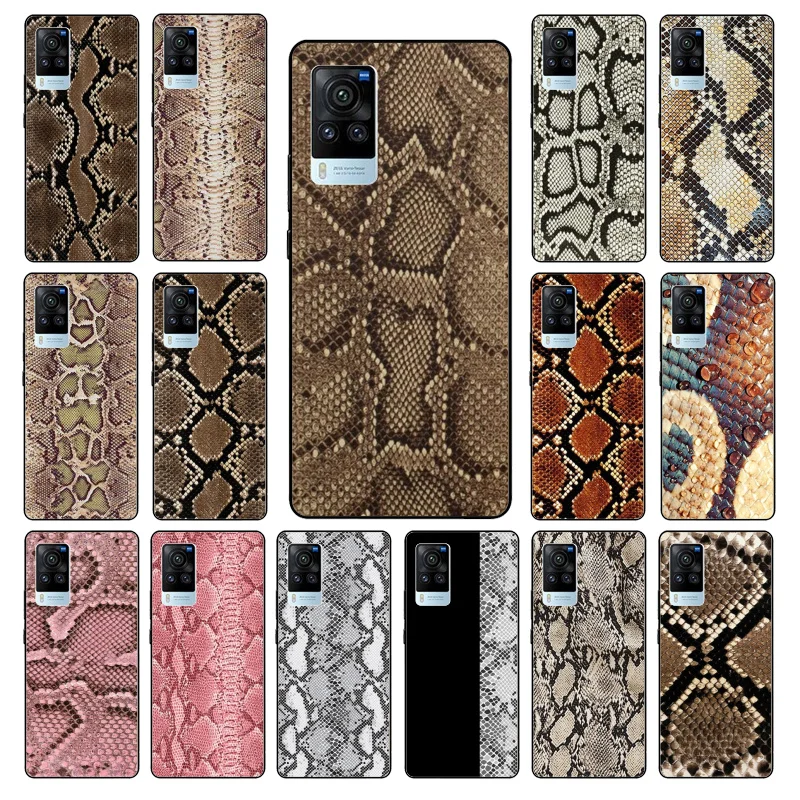 

Snake Skin Phone Case for VIVO V21e V20 SE V2023 V15 Pro V21 V17 Neo 1819 1915 1907 1906 X60 X51 X50