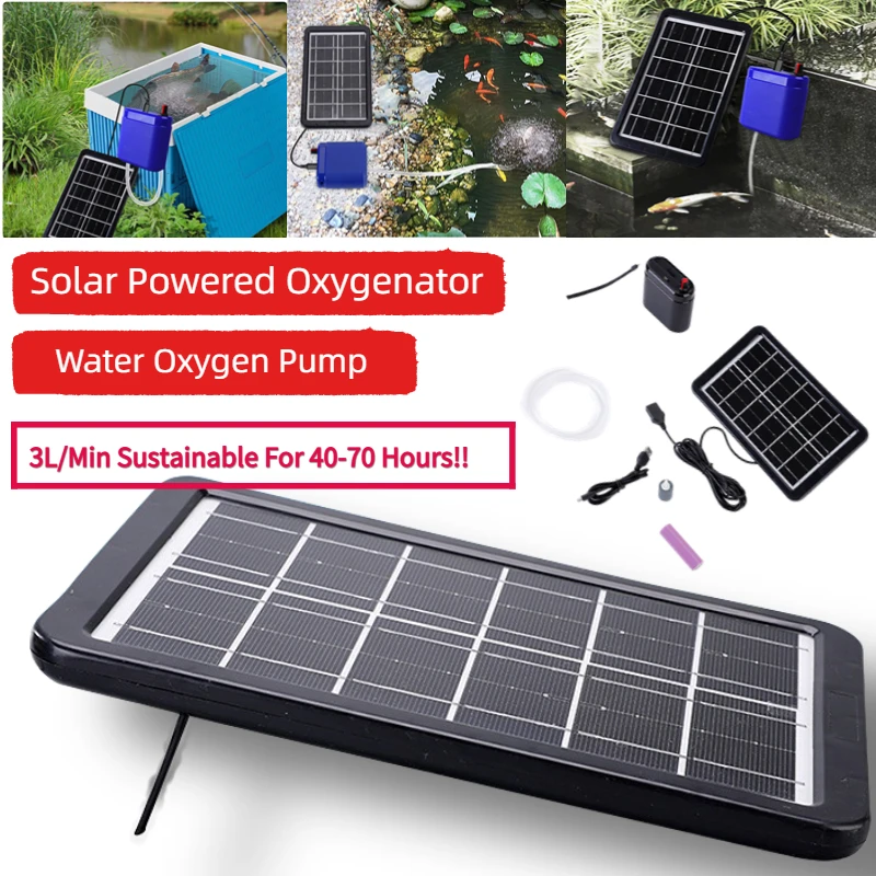 

Solar Panel Aquarium Fish Tank Air Pump Silent Compressor Oxygen Pump Fish Tank Pond Oxygenator Aerator Aquarium Accessories new