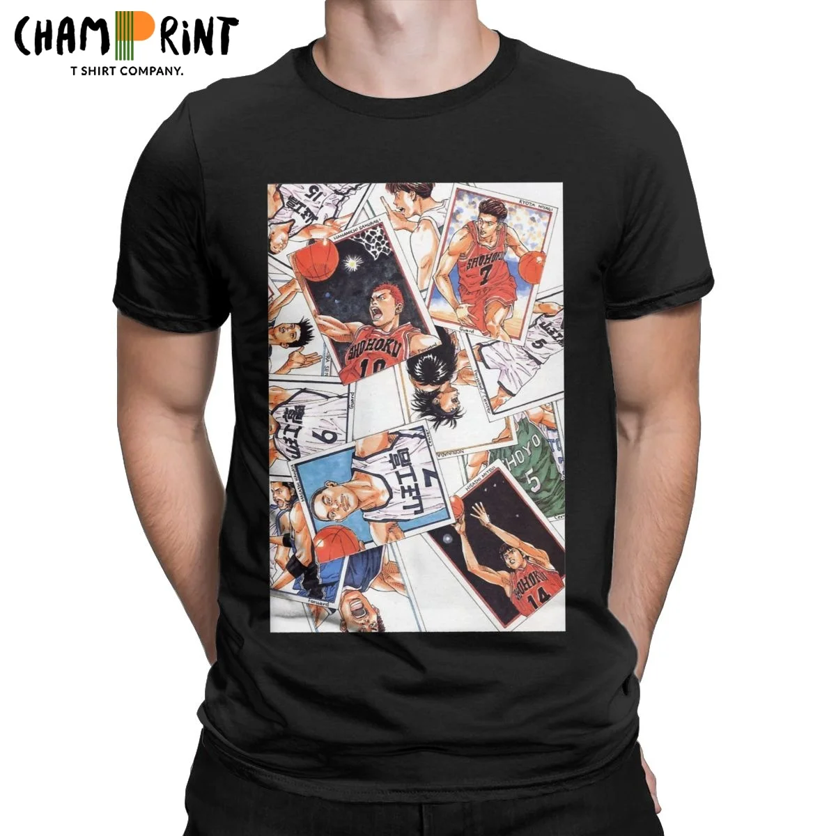 Футболка Slam Dunk Contest Мужская, 100% хлопок, новинка, футболки с круглым вырезом Shohoku VS Akita SANNOH, футболки с коротким рукавом, топ, подарок на день рождения