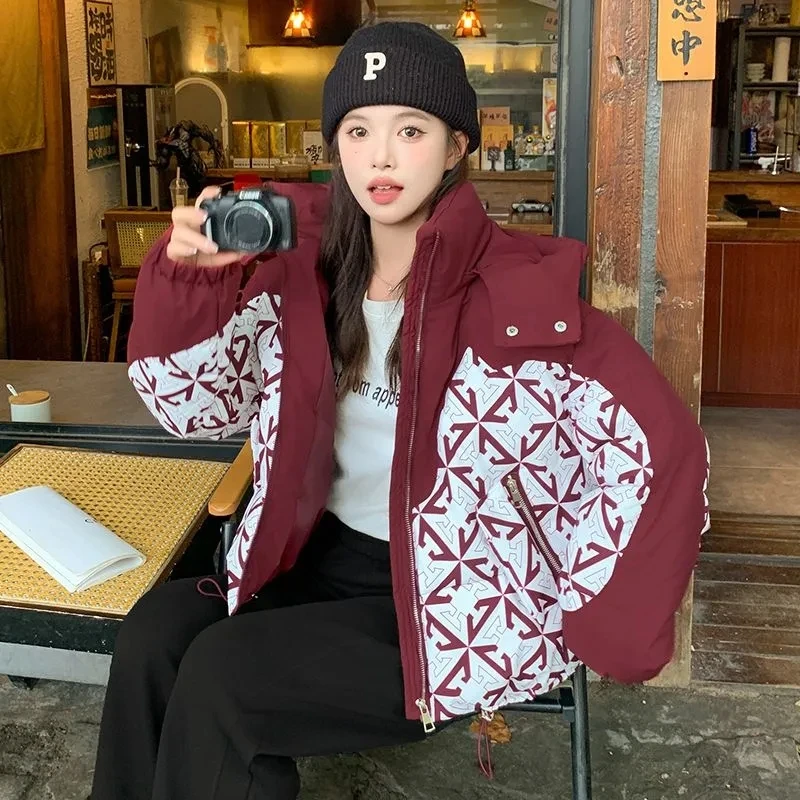 Пальто-парка модная куртка на гагачьем пуху с хлопковой подкладкой 2024 зимнее