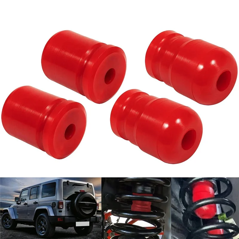 

1-1303 и 1-1304 Комплект передних и задних полиуретановых упоров для Jeep Wrangler JK JKU 2007-2018 Передний стопор и задний упор-A08Q