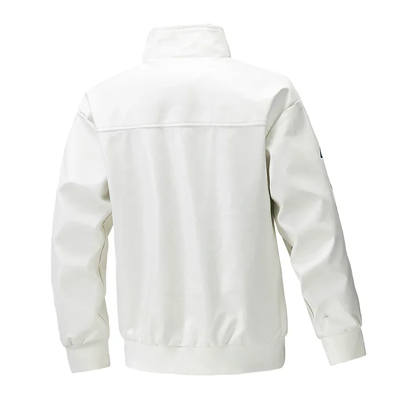 Уличный тренд 2028 XKK свободное кожаное пальто для мужчин красивая черная