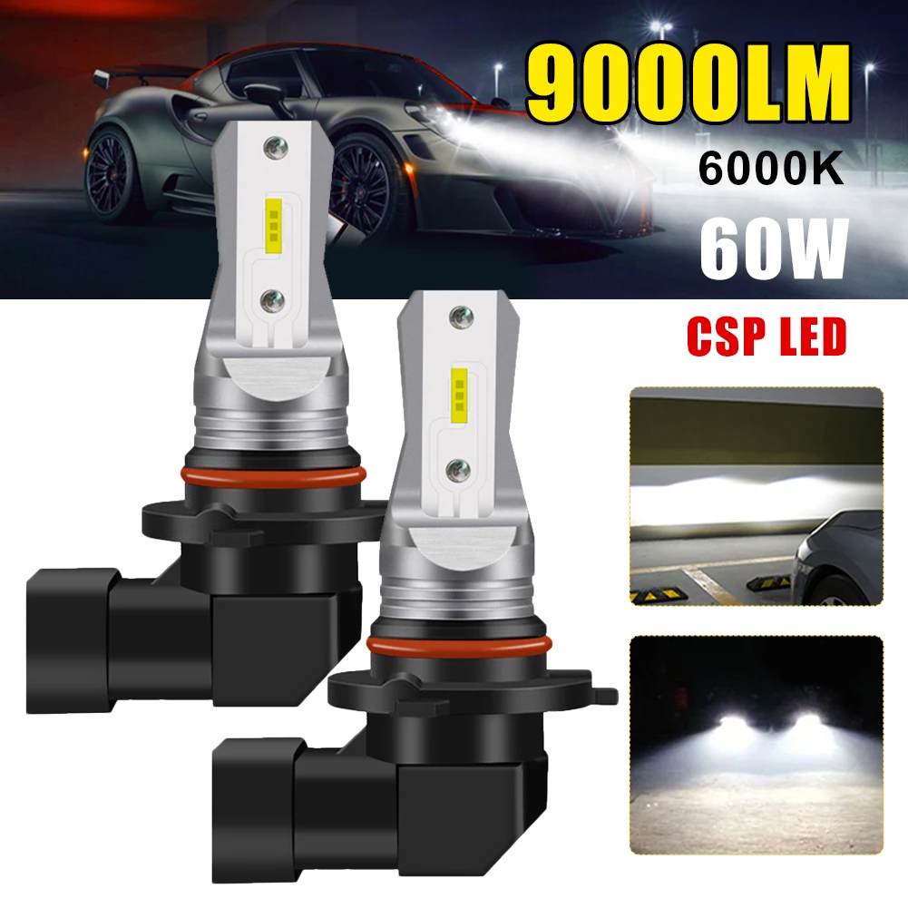 

2PCS H7 H4 H1 H3 9005 LED Headlight Bulb H11 H16 1860 6SMD Car Headlight Fog Lamp 9000LM 60W 12V 24V LED Fog Light 6000K White