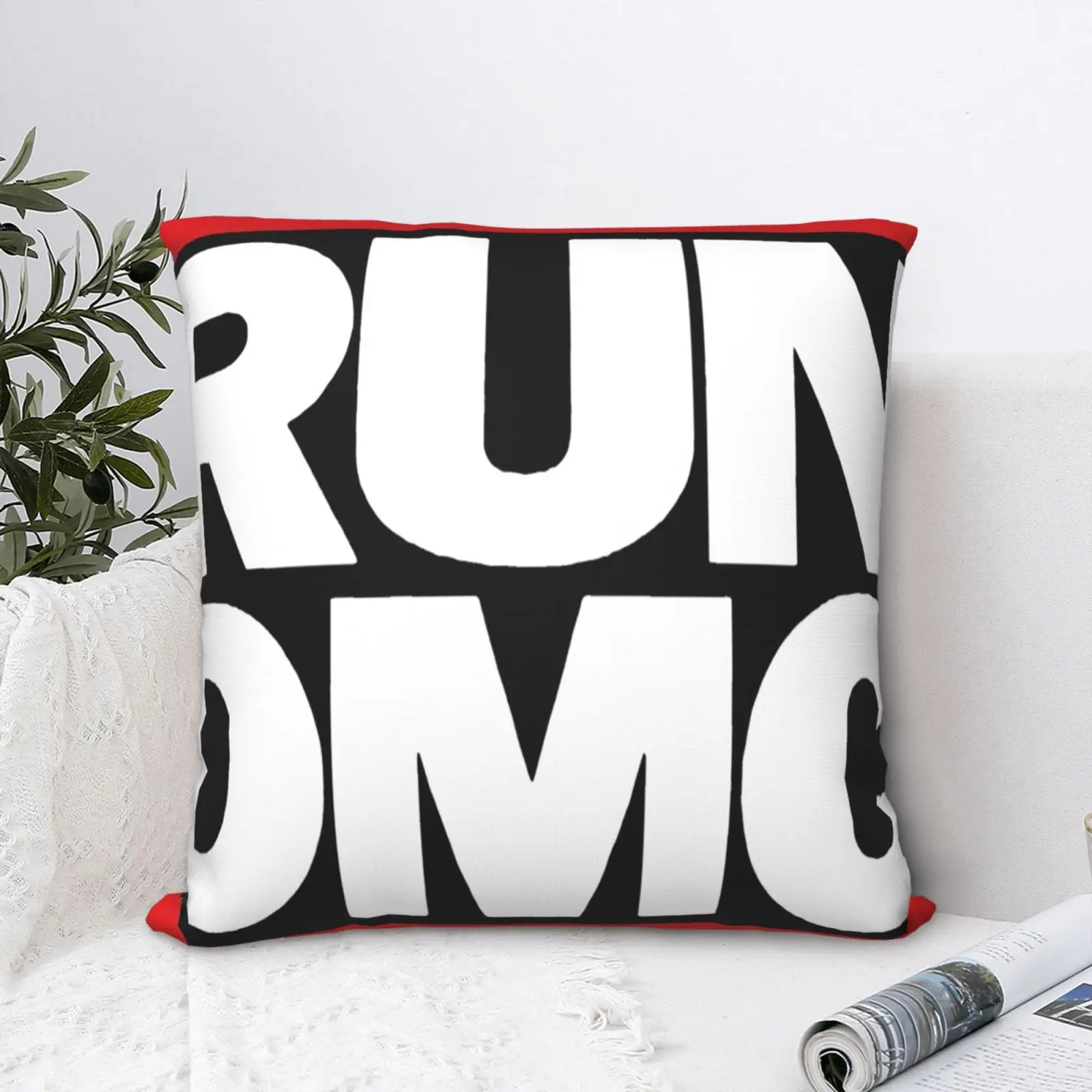 

Чехол для подушки Run Dmc Jmj, чехол для подушки на молнии, белые и черные искусственные подушки для дивана, чехол для подушки