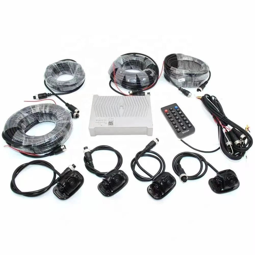 

360 bird View Panoramic System Surround Monitor Car DVR for Fire engine For School Bus Truck Engine Motorhome Trailer