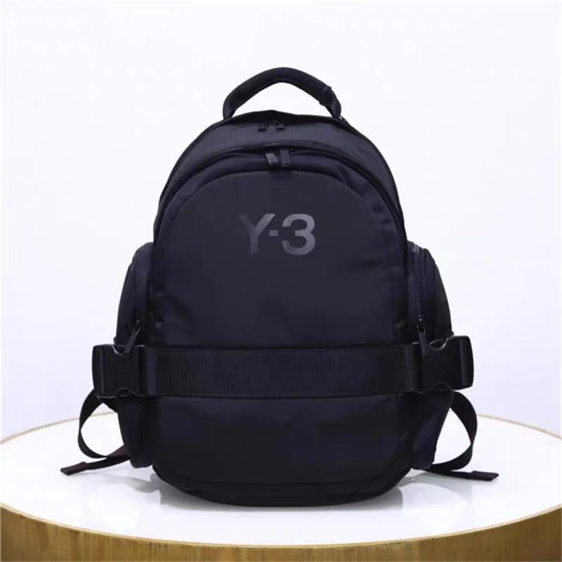 

Y3 Yohji Yamamoto Black Warrior Backpack Travel Bag with Compartment Y-3 Unisex Fashion Brand Shoulder Bag