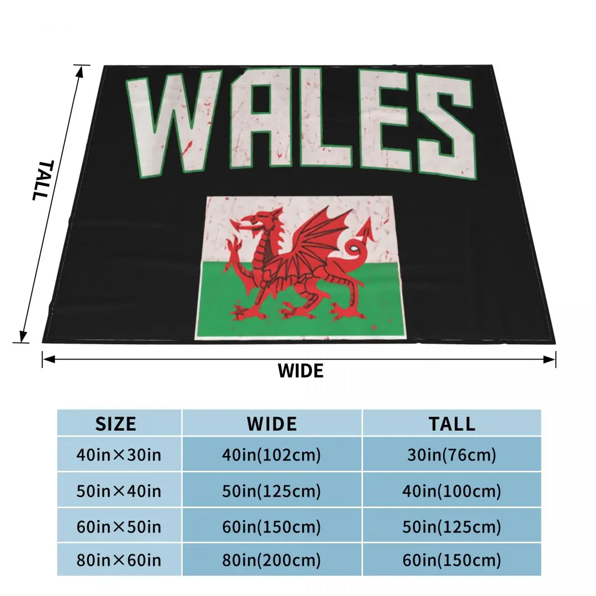 Мужское флаг Уэльса Threadrock Великобритания валлийский футбол диджей западный
