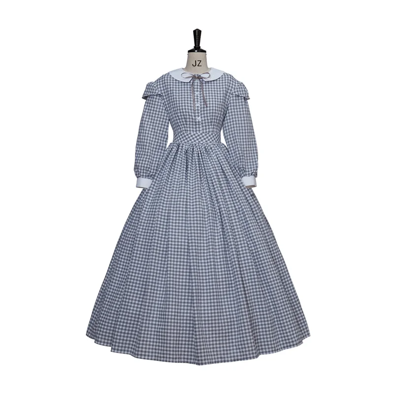 

Victorian 1860s Dress Civil War Dress Medieval Plaid Dress Ball Gown Vintage Costumes Renaissance Historical Period Dress