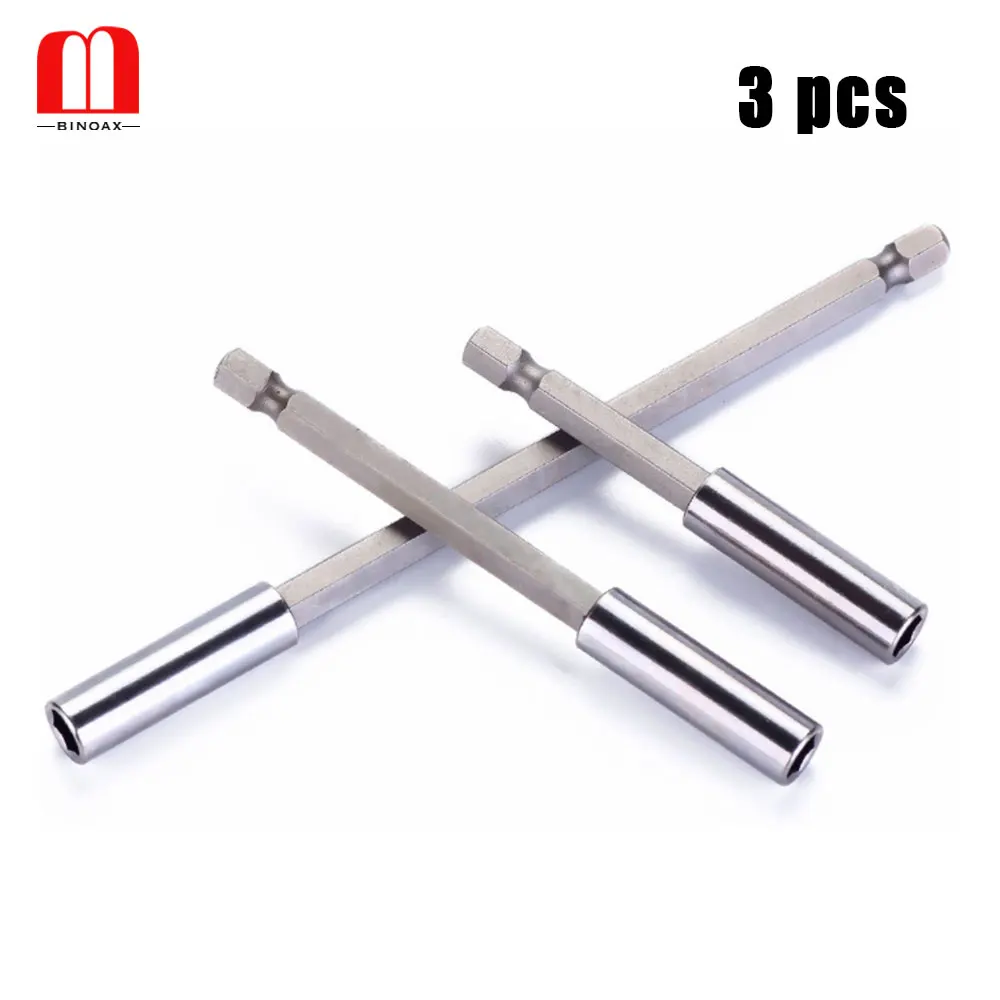 

BINOAX 2/3 Pcs1/4" Hex Magnetic Bit Holder 60/75/100/150mm Screwdriver Bars Power Extension Drill Driver