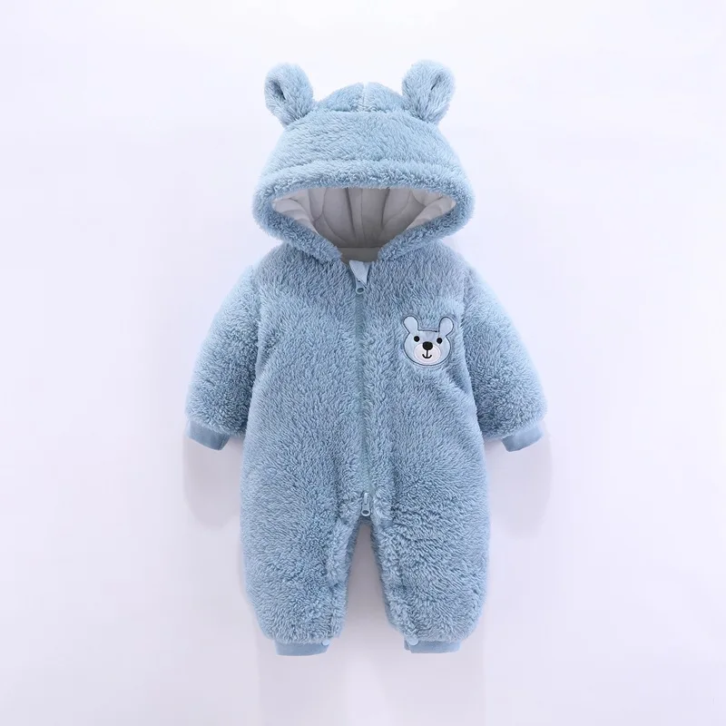 

Baby one-piece clothes winter men and women baby thickened cotton coat toddler flannel romper romper