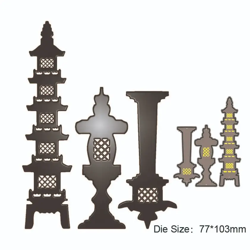 

2023 New High tower Metal Cutting Mold Cutting Mold Decoration Scissor Paper Process Cutting Tool Mold Blade Stamping Mold