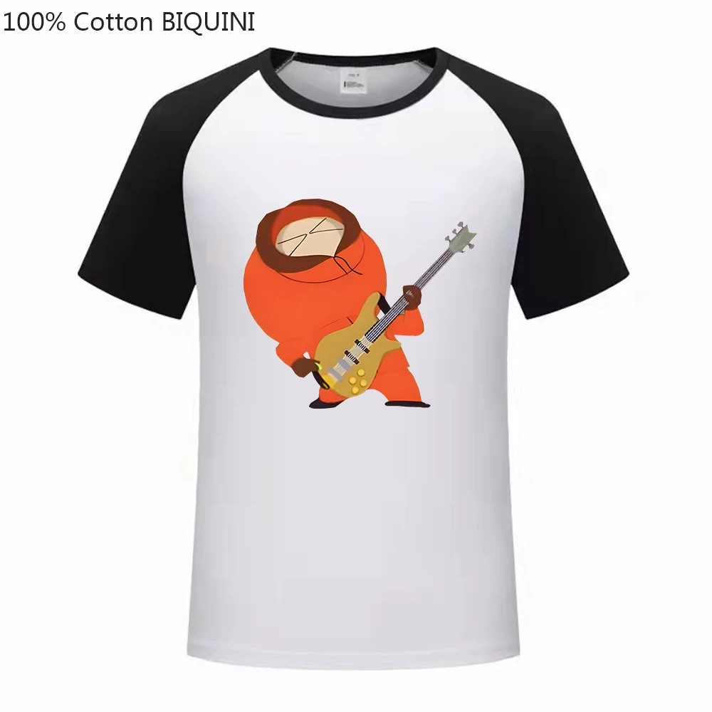 

Crimson Dawn S-South Park T-shirt 100% Cotton Patchwork Tshirt Kawaii Graphic Printing Tee-shirt Summer Short Sleeve Streetwear