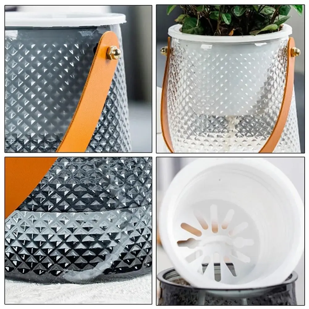 Горшок для растений с ручкой самополив гидропоники визуальный уровень воды