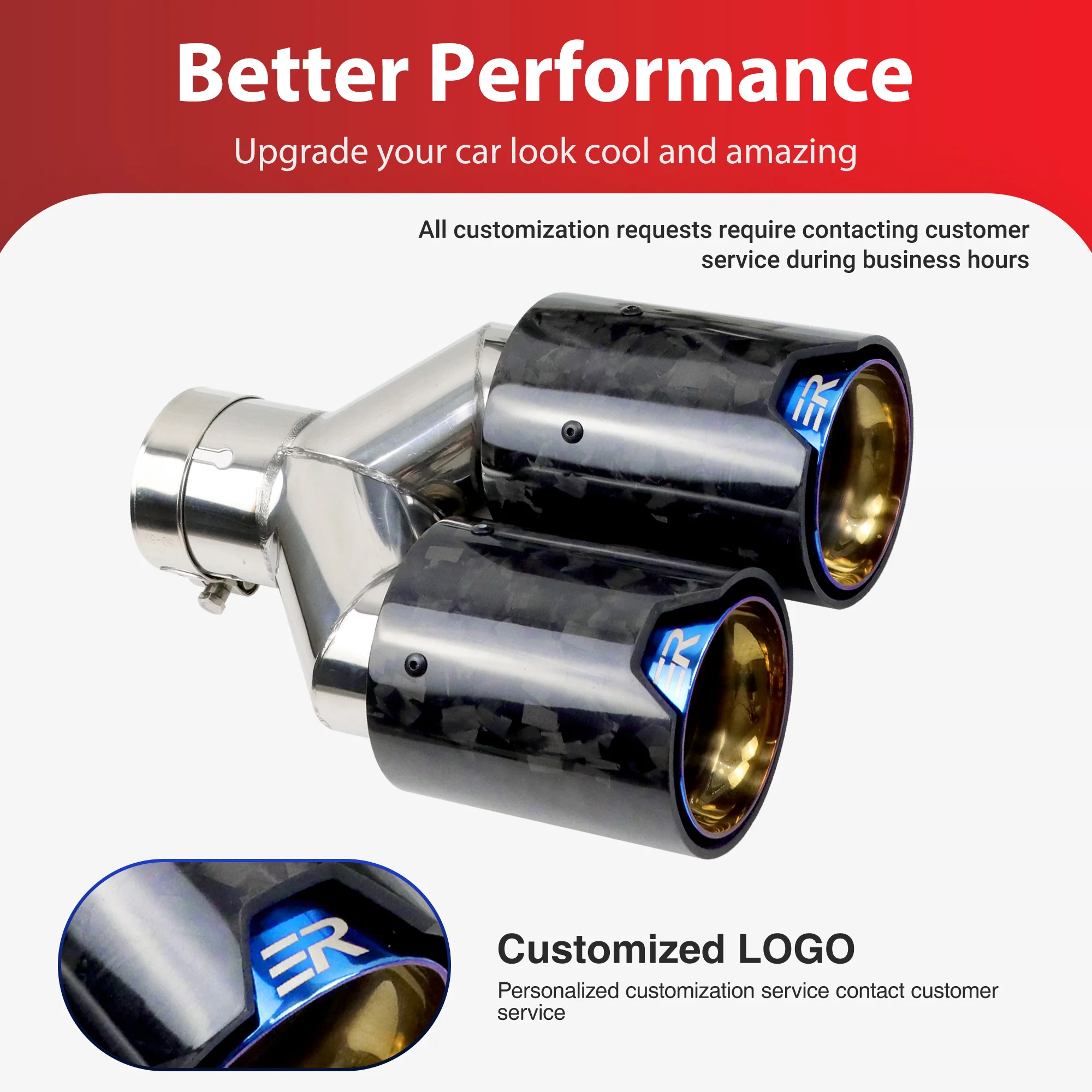 1 шт. выхлопная труба из кованого углеродного волокна автомобильные аксессуары