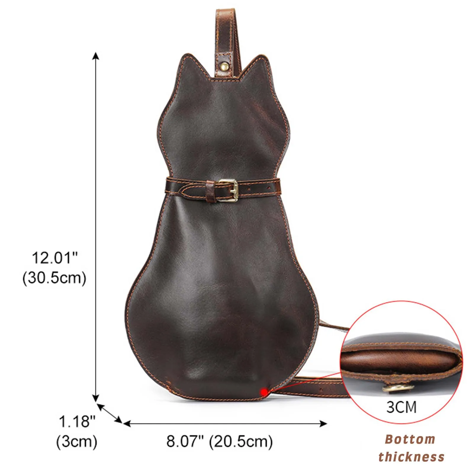 Кожаная сумка-мессенджер в форме кошки многофункциональная Водонепроницаемая