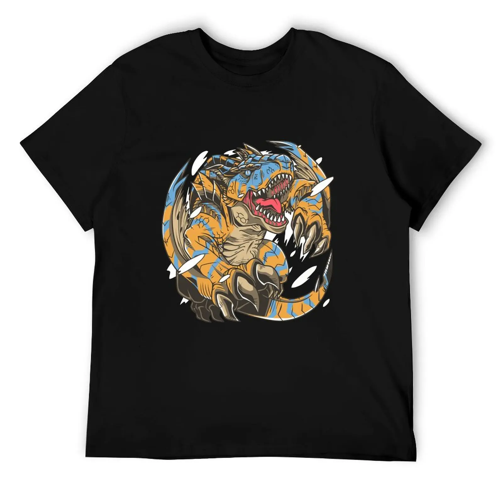 Фото Monster Hunter-Tigrex футболка персонализированная футболка мужская простая футболка для мужчин футболка №1