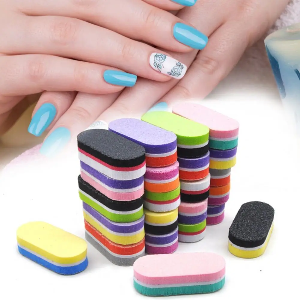 

40Pcs Nail Files High Elastic Dual Polish Nail Surface Double-Sided Sponge Toenail Fingernail Files Nail Supplies