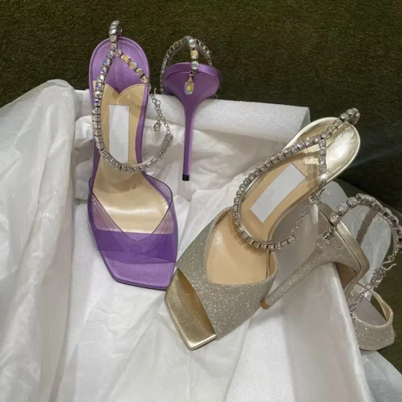 (Товар на заказ) лето 2024 новинка женские сандалии высоком каблуке с квадратным