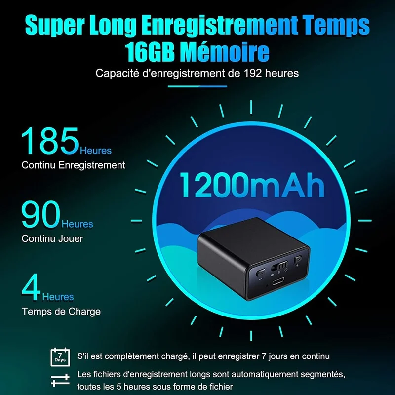 Цифровой мини-диктофон SRUTON 32 ГБ диктофон с активацией голоса одно касание запись