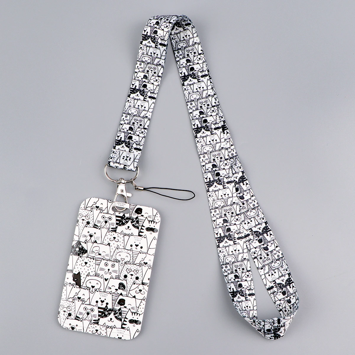 Милый шнурок с животными для ключей чехол удостоверения личности держатель