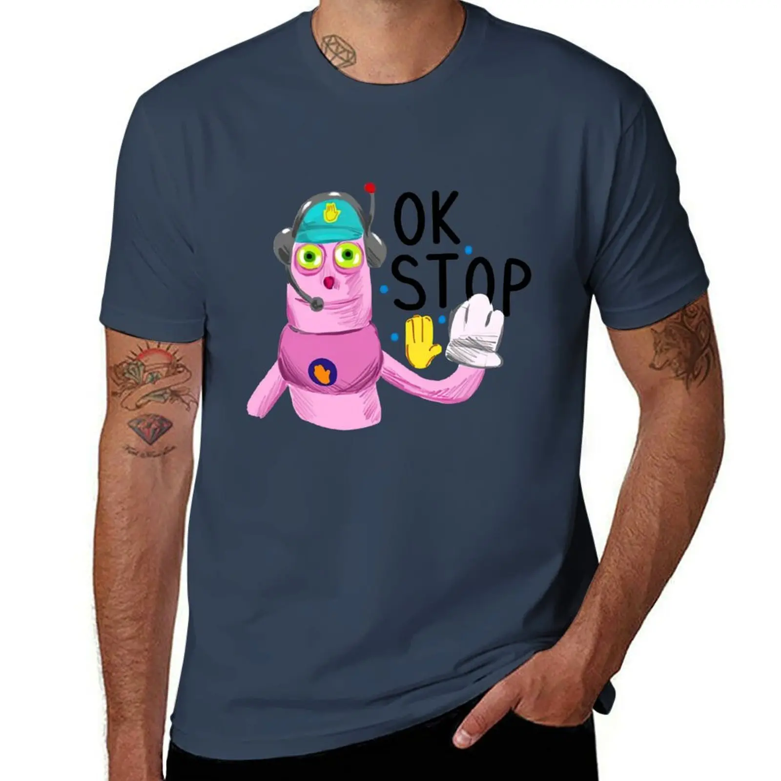 Фото DHMIS ok stop футболка мужская футболка с рисунком незаменимая футболка футболка №1
