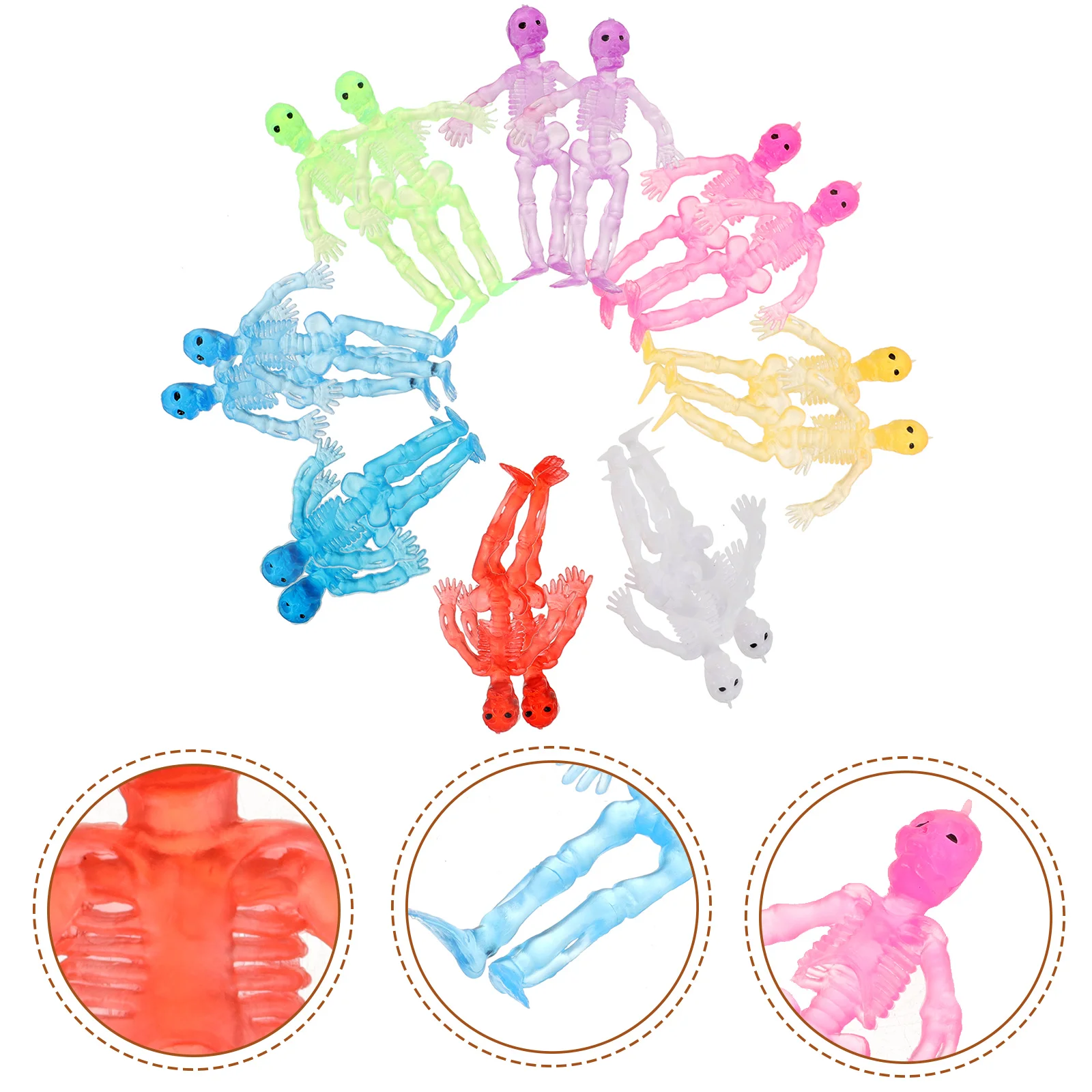 

20 Pcs Toy For Kids Mini Colorful Toy Stretchy Elasticity Relaxing Toys Tpr Pressure Relief Child
