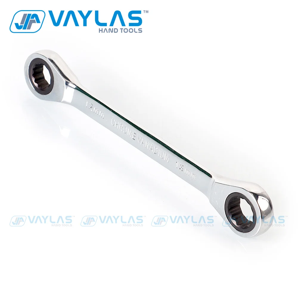 

12*13mm Double Ratchet Spanner a set of keys double ratcheting skate tool gear ring wrench ratchet handle Chrome Vanadium