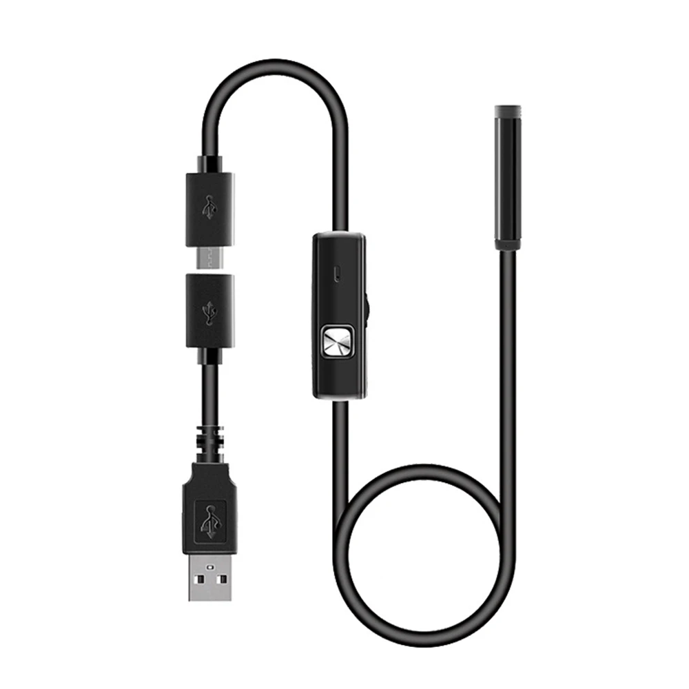 Камера-эндоскоп 7 мм гибкая IP67 водонепроницаемая с микро-USB регулируемая