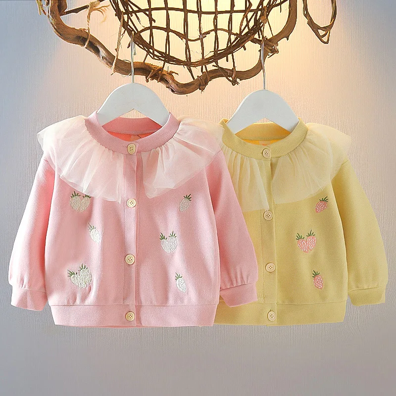 

Kids Boys Girls Cardigan Sweaters Spring Autumn Warm Coat Baby Girl Solid Cotton Sweater Jacket Children Knitted Kids Sweet Girl
