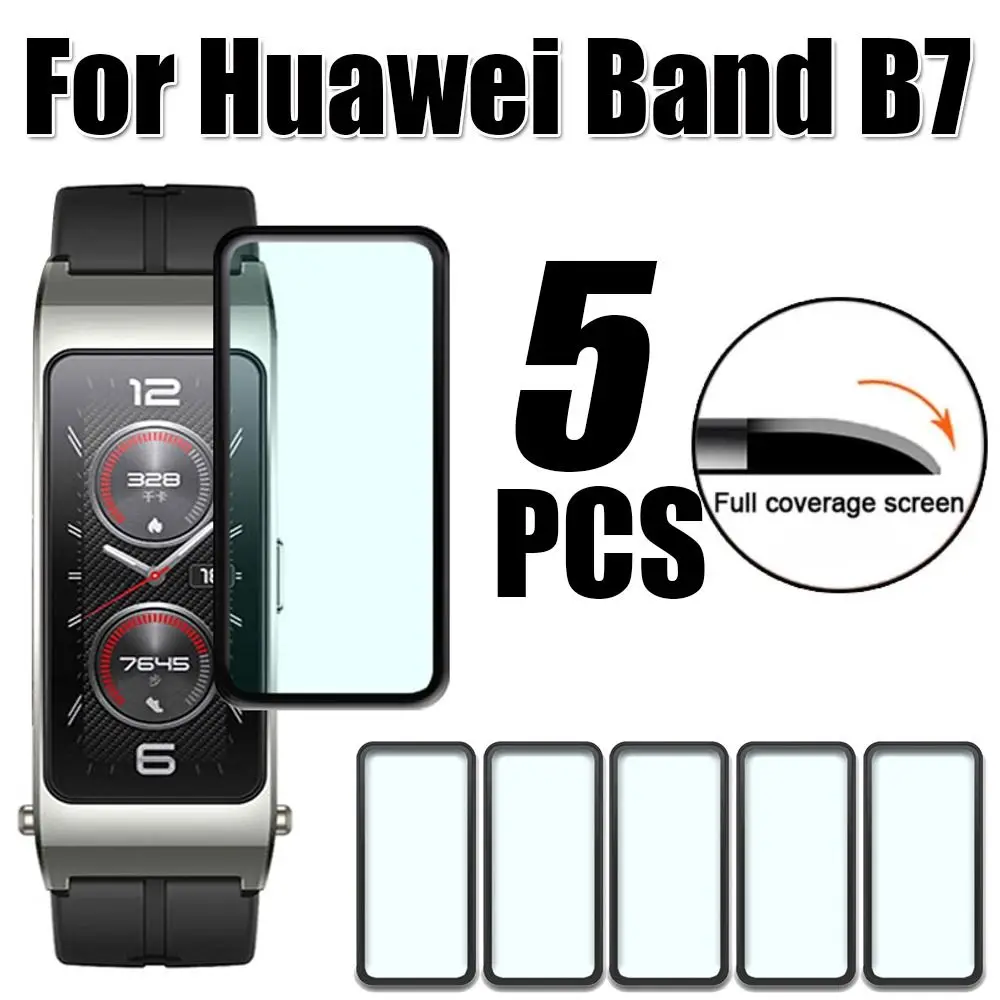 

Защита от отпечатков пальцев прозрачные аксессуары Защитная крышка защита экрана из мягкого Стекловолокна 3D Защитная пленка для Huawei Band B7