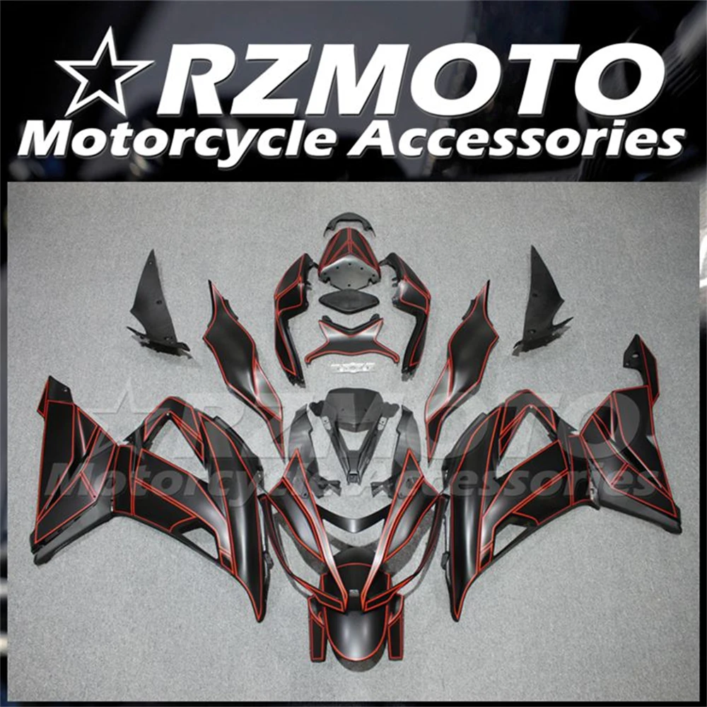 

4Gifts New ABS Fairings Kit Fit for Kawasaki Ninja ZX-6R ZX6R 2013 2014 2015 2016 2017 2018 599 13 14 15 16 17 18 Red Matte