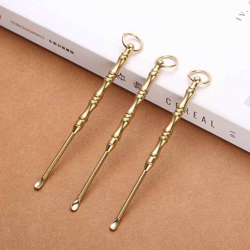 Новый стиль цепочка для ключей из твердой меди и бамбука подвеска винтажная